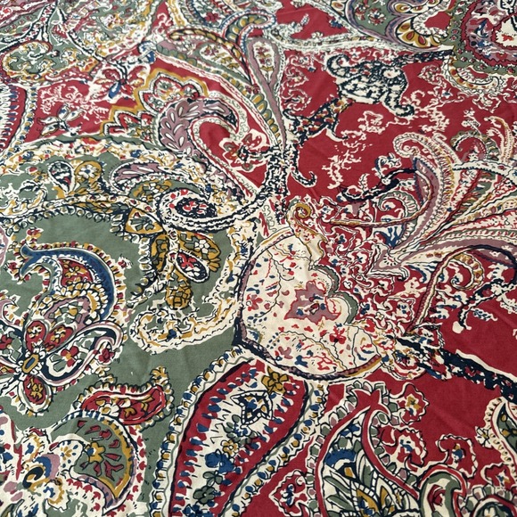 Pottery Barn Duvet Cover Full Queen Boho Cotton Paisley Cottagecore Bedding - Picture 3 of 12